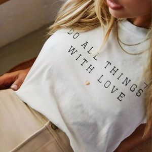 Spiritual Gangster - do all things with love tank - S - lightly worn